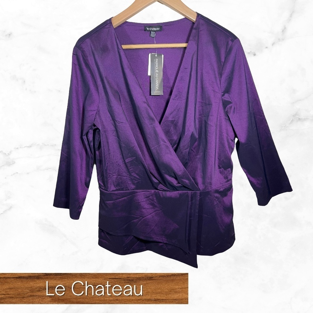 Le Chateau size XL wrap blouse